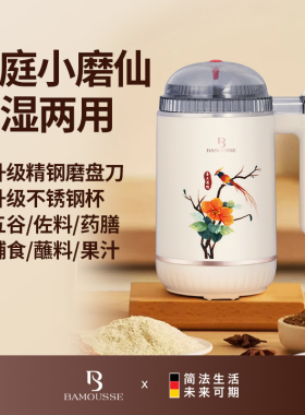 巴慕斯家用多功能研磨机辣椒粉磨粉机不锈钢研磨机碎菜绞馅佐料机