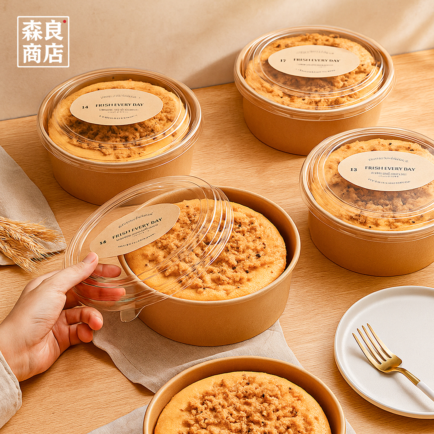 戚风蛋糕胚模具一次性碗袋纸碗6