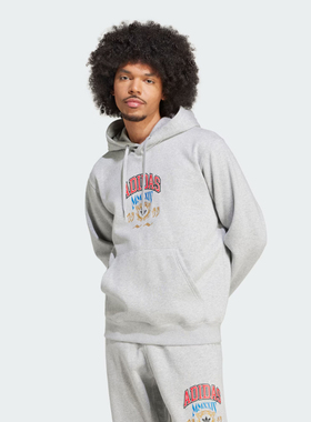 Adidas/阿迪达斯卫衣男子秋季新款运动宽松连帽卫衣套头衫IX6770