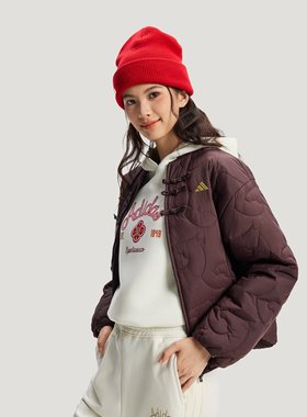 Adidas/阿迪达斯正品冬季女士宽松保暖运动休闲复古棉服KS0629