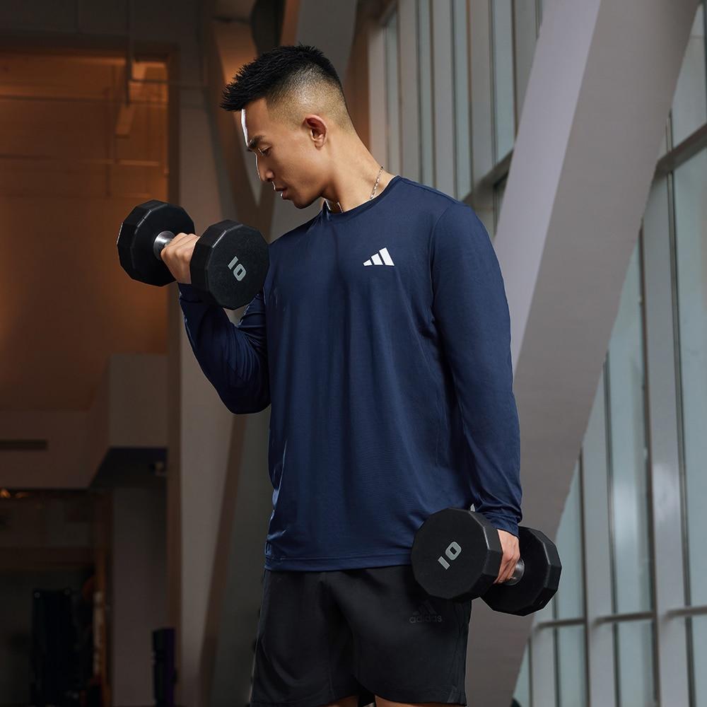 秋季运动健身舒适长袖圆领T恤