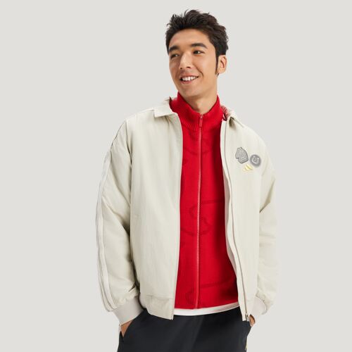 阿迪达斯新年款外套男2026马年翻领加绒夹克KE4059 KE4058 KE4057