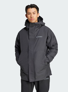 Adidas/阿迪达斯外套男子三合一650蓬鹅绒羽绒内胆夹克外套IX7937