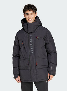 Adidas/阿迪达斯羽绒服男子温暖中长款600蓬鸭绒羽绒服JM4616