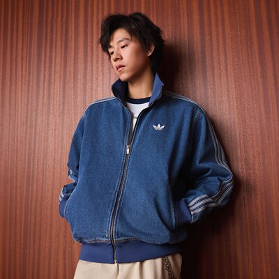 三叶草复古牛仔运动上衣外套