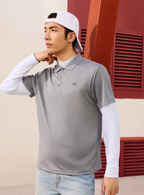 Adidas/阿迪达斯短袖正品新款高尔夫针织运动短袖POLO衫IU4448