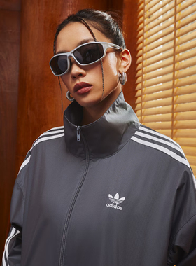 adidas阿迪阿斯外套男女正品2024新款运动上衣立领夹克外套JI7533