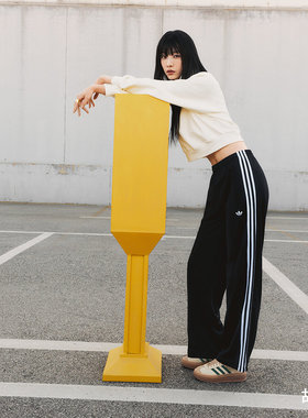adidas阿迪达斯三叶草女子正品直筒休闲长裤经典宽松运动裤KB2467