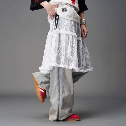 SKIRT经典蕾丝运动半身裙