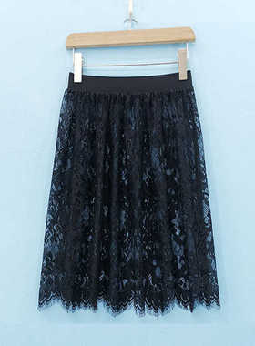 打底裙夏女透视蕾丝裙衬裙单层纱裙外穿罩裙叠穿遮屁股内搭裙