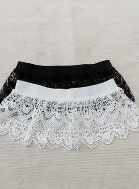 蕾丝屁帘叠穿内搭短裙子腰封屁帘装饰裙帘花边打底裙遮胯小众裙子
