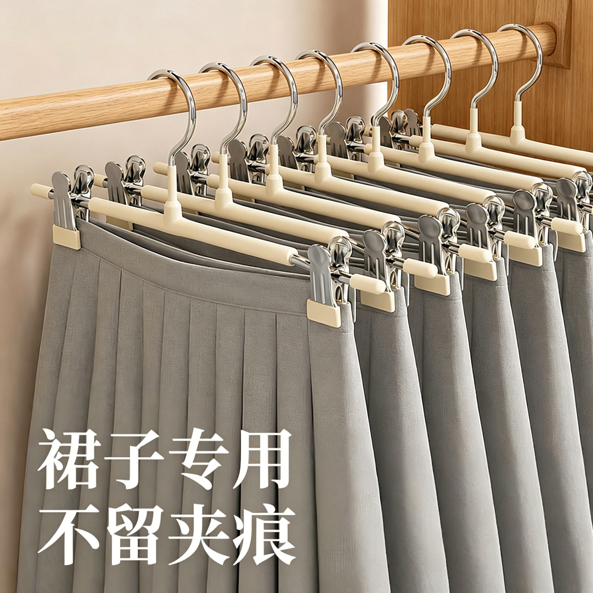 裙子衣架裙夹专用收纳神器挂jk半身裙短裙无痕裤夹裤架裤子夹子