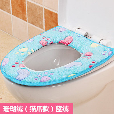 灯芯绒加厚马桶垫座圈防水马桶套毛绒坐便套保暖坐垫马桶圈垫包邮