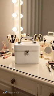 简约化妆包便携化妆品收纳包纯色手提收纳盒硬壳包