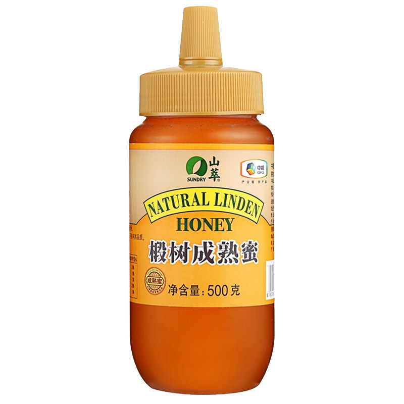中粮集团山萃椴树成熟蜜500g蜂蜜原蜜椴蜜椴树蜂蜜椴树蜜挤 dwa