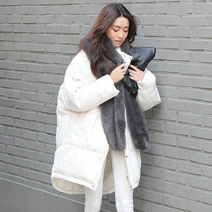 韩国东大门2025新款加厚保暖宽松棉衣外套女冬过膝中长款面包服