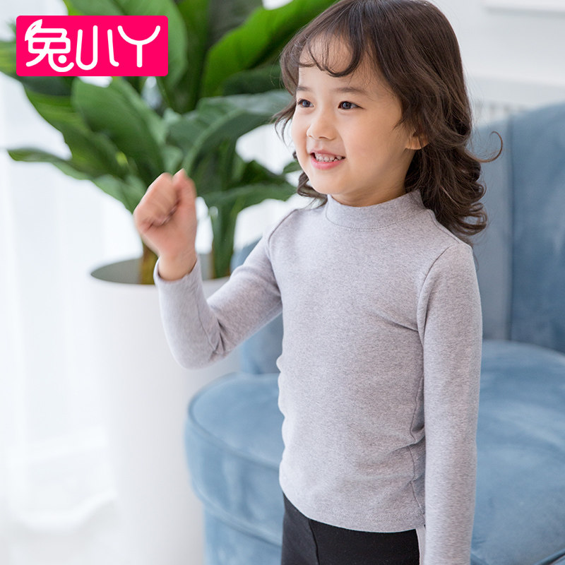 女宝宝春装上衣女宝长袖t恤半小童高领儿童3岁幼儿春秋女童打底衫