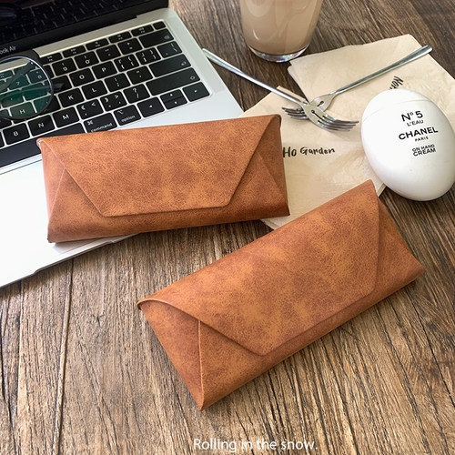 简约便携复古文艺眼镜收纳盒轻便