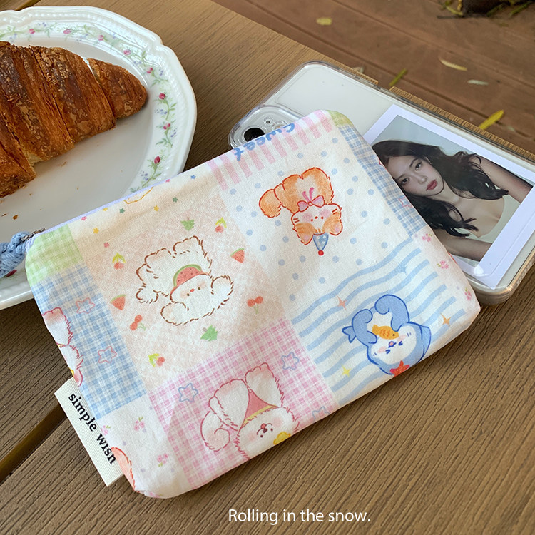 韩系ins布艺零钱包可爱迷你便携口红化妆品杂物收纳包卡包月事包,箱包皮具/热销女包/男包,钱包,淘宝优惠券,粉丝福利购,淘宝优惠卷