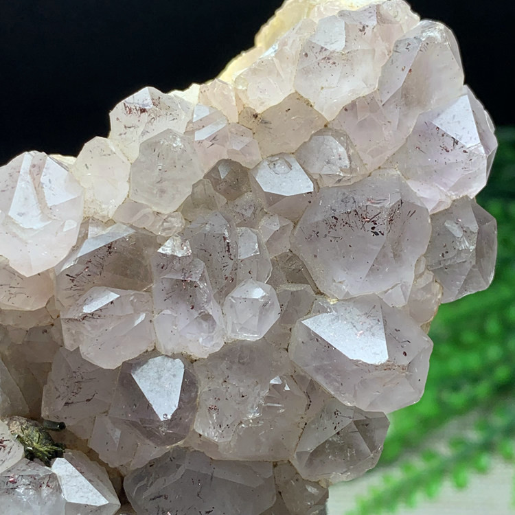 天然花园水晶原石自然铜共生水晶簇摆件消磁铜发晶毛料白矿H552
