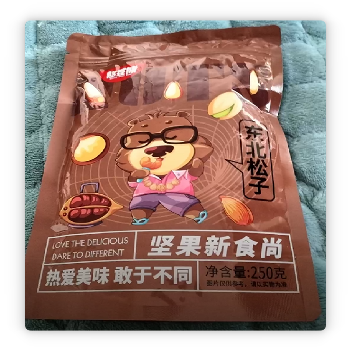 憨豆熊大颗粒东北松子500g罐装手剥开口松子散装干果坚果零食