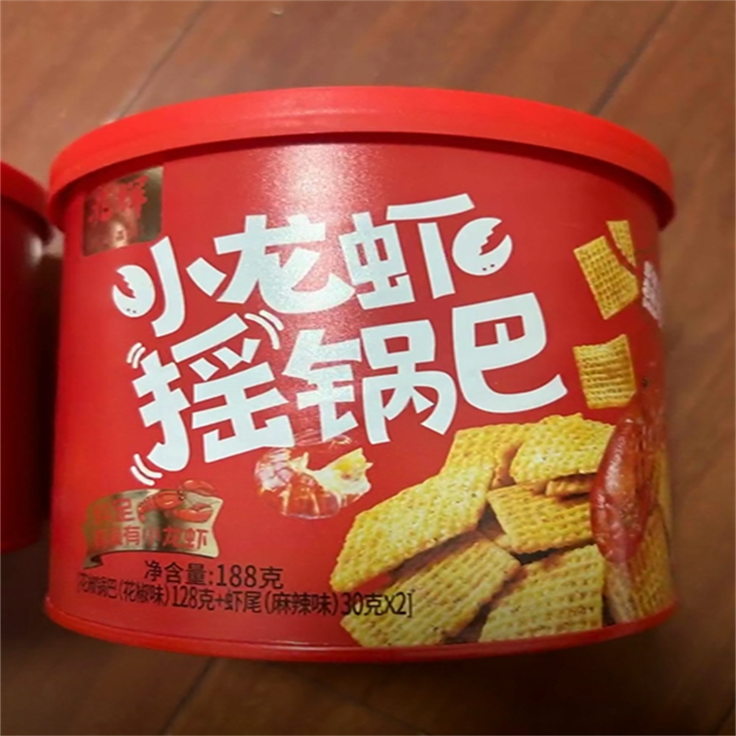 【兆辉】188g罐装小龙虾摇锅巴冷吃牛肉摇锅巴*2罐(麻辣味)