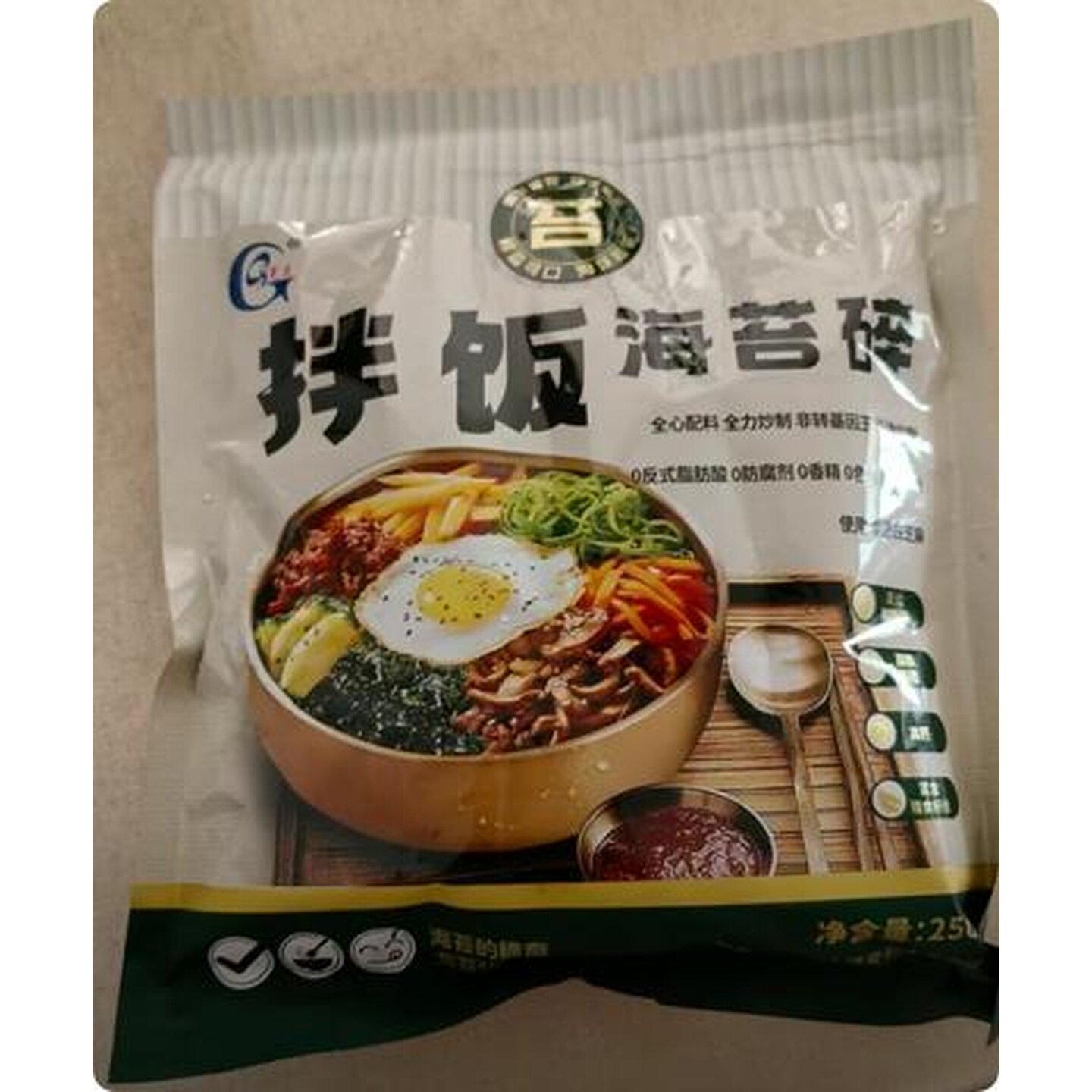 光庆拌饭海苔碎250g高铁高蛋白炒紫菜芝麻海苔碎儿童拌饭海苔