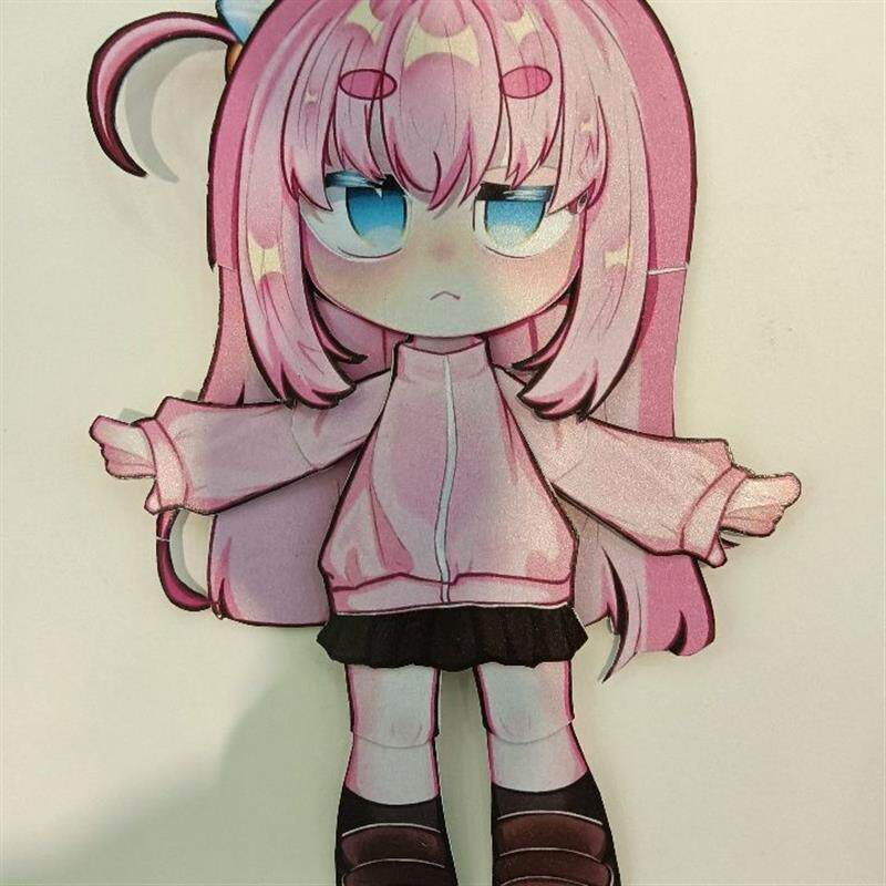 纸片人手工波奇酱全身可动纸片人手工成品可动纸偶图纸材料包打印