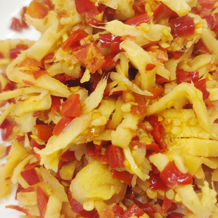 湖南特产剁椒姜丝坛子农家自制无添加下饭菜即食腌制泡酱酸辣姜丝