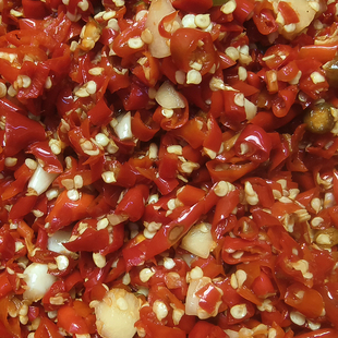 剁辣椒 自家种植 晏田辣椒 剁椒鱼头调料辣椒 500克 酸辣椒