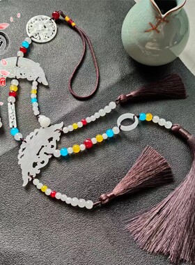 手工仿玉佩流苏挂饰古装汉服腰佩