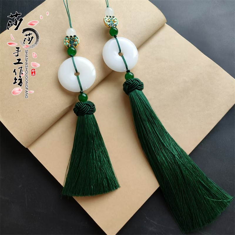 平安扣玉佩吊坠挂件汉服禁步腰佩挂饰旗袍压襟吊坠男女款包挂车挂