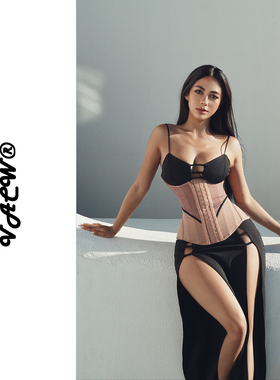 VACW秋冬透气网纱瘦腰腹产后修复束腰掐腰鱼骨塑身衣skims沙土rib