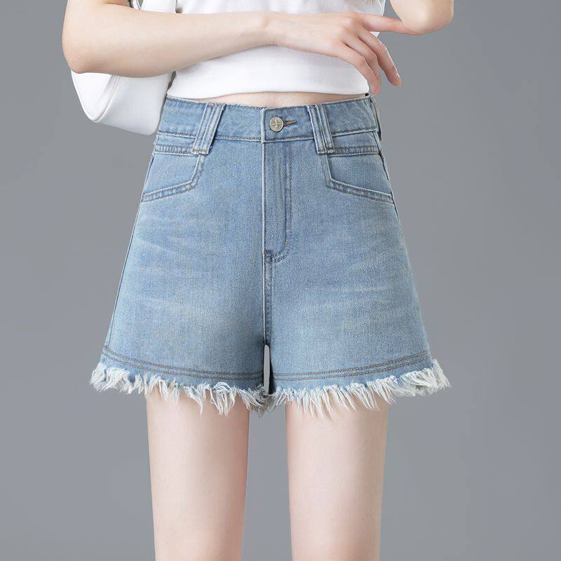 女士牛仔裤女款夏季2026新款显高显瘦高腰收腹a字裤女士薄款短裤