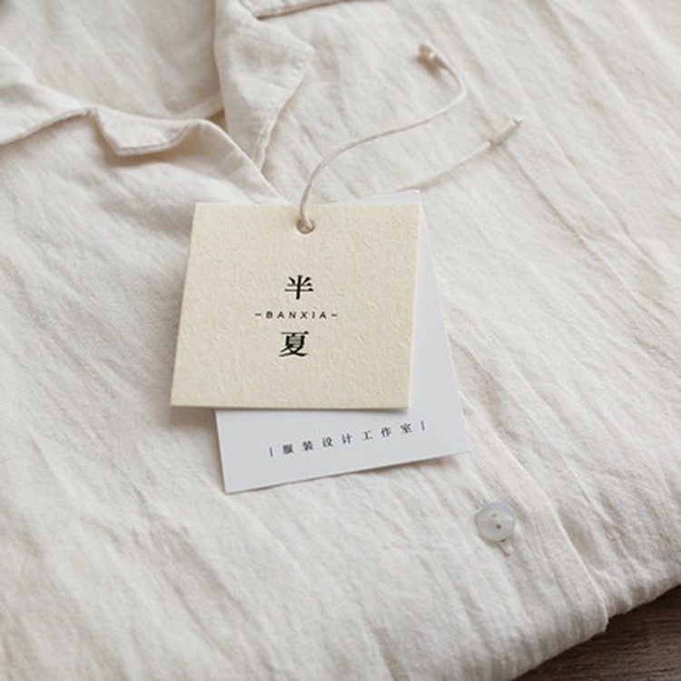 草香纸女装标签定做免费设计纸卡