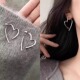 饰品 耳饰耳钉爆款 爱心耳环女素圈冷淡风耳圈小众2024新款 爆款