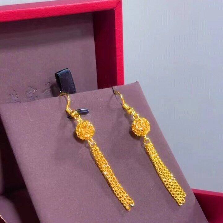 秋冬覆古绣球流苏灯笼耳