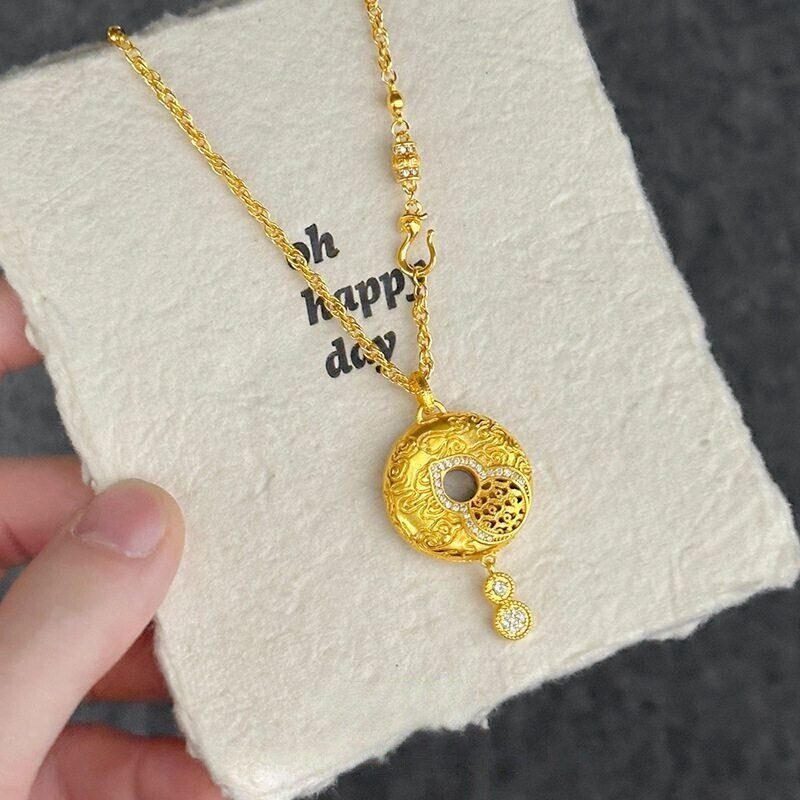 金店同款传承福韵福禄葫芦平安扣吊坠项链女越南沙金仿真黄金配饰