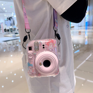 富士拍立得保护壳miniSE 2526 7s相机斜跨背带绳