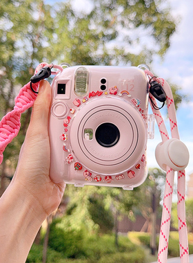 适用富士mini12拍立得保护壳SE/8/9/11/40/90相机套7+7c/7s透明壳