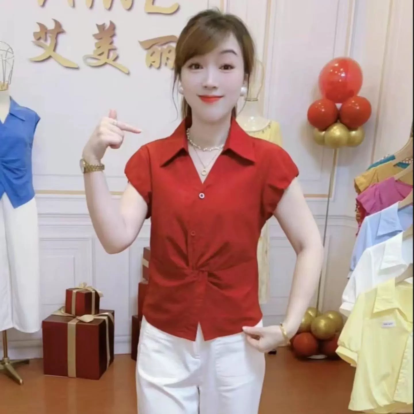 设计感小众短袖衬衫女士夏季新款韩版掐腰显瘦百搭衬衣通勤上衣潮