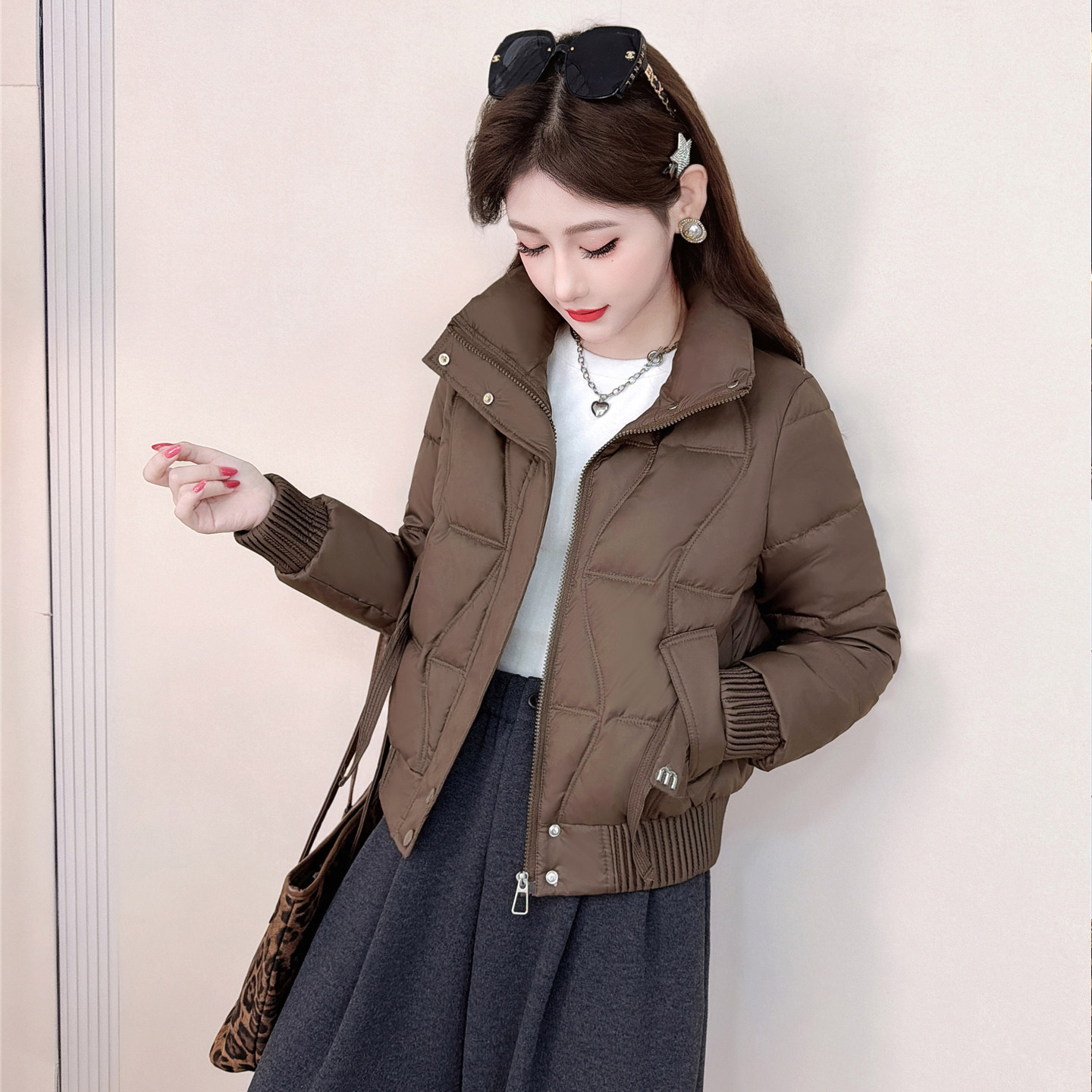 2025冬季新款立领棉服女短款时尚减龄百搭宽松加厚保暖棉衣外套潮