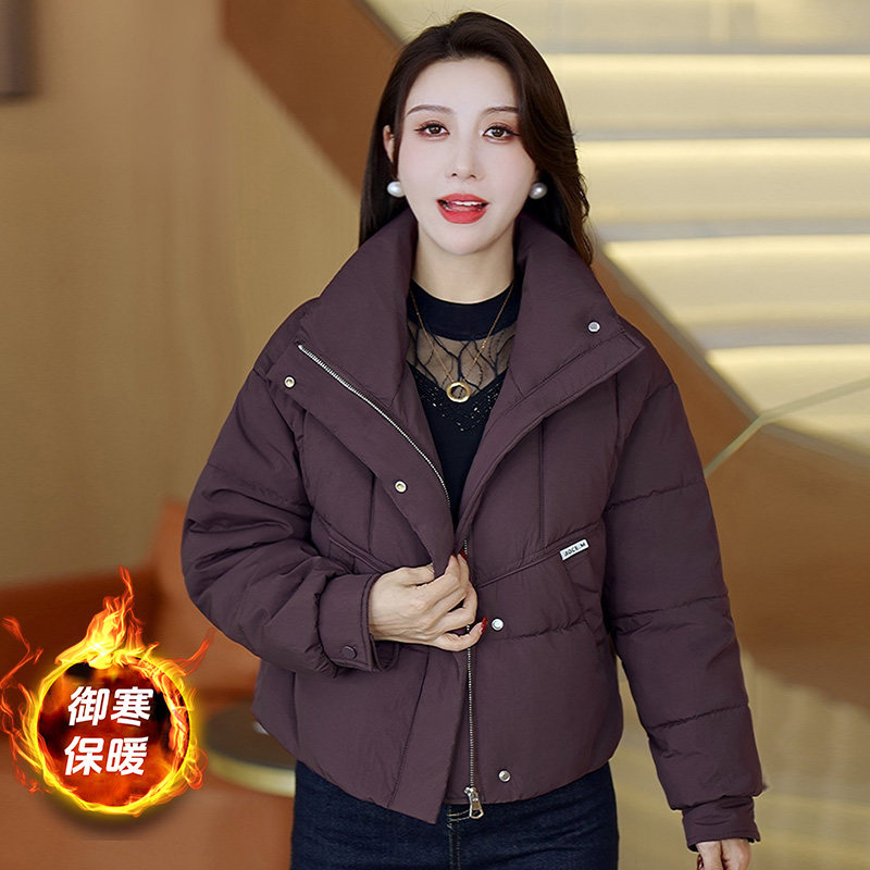 时尚立领羽绒棉服女2025新款棉衣