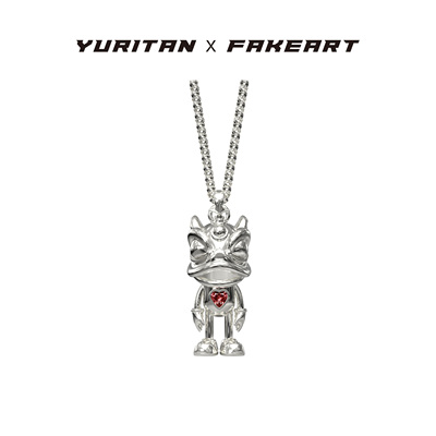此沙于适同款YURITAN X FAKEART费奇机器人吊坠项链2024新款