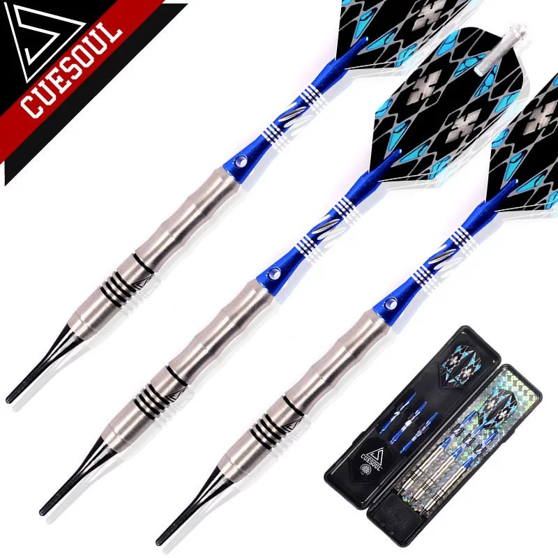 CUESOUL/Q獸室内软式小飞钨钢镖针头电子针式飞镖盘3支装初学公镖