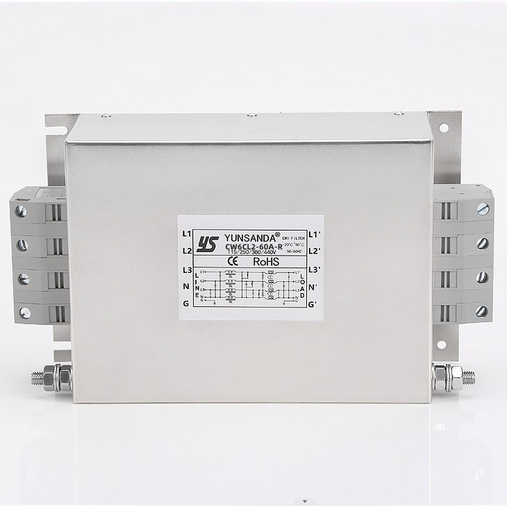 台湾YUNSANDA 变频器专用 三相四线 双极电源滤波器 CW6CL2-60A-R