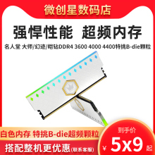 影驰名人堂DDR4 3600幻迹4000皑钻4266/4400超频内存RGB灯条B-die