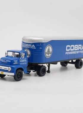 ixo 1:43 Ford C700谢尔比赛车队福特拖挂车合金汽车模型玩具车