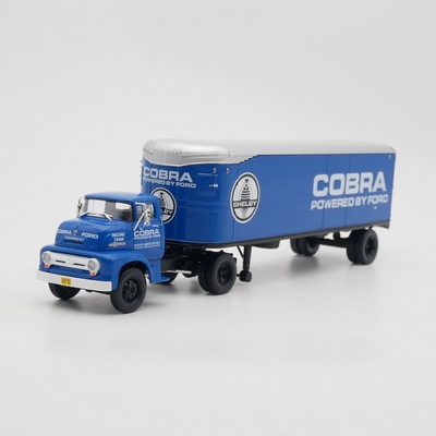 ixo 1:43 Ford C700谢尔比赛车队福特拖挂车合金汽车模型玩具车