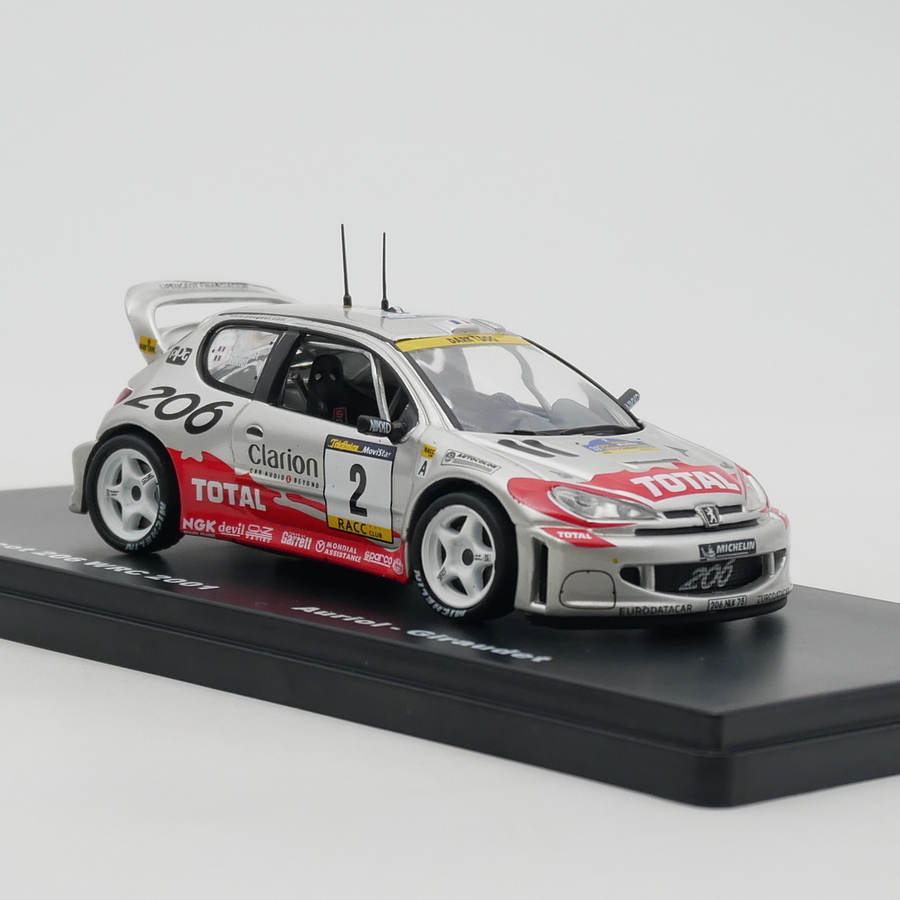 ixo 1:43 Peugeot 206 WRC 2001标致拉力赛车合金汽车模型玩具车